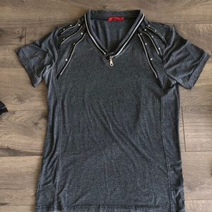 Men’s Dress V Neck with zippers